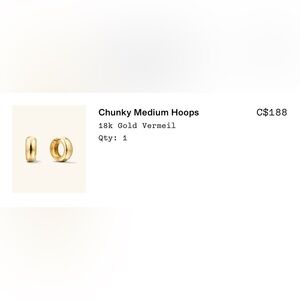 Mejuri Gold Chunky Medium Hoops